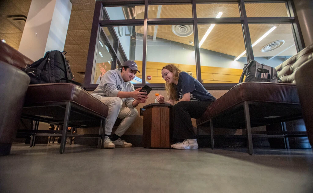 Students spending time in our Cafe